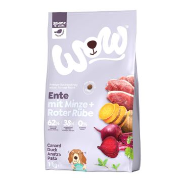 WOW Trockenfutter Minis Senior Ente 1kg