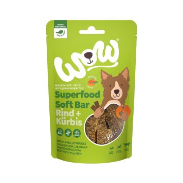 WOW Soft Bar Rind mit Kürbis 150g