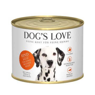DOGS LOVE Rind Apfel&Spinat&Zucchi 200g