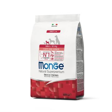 Monge Dog Puppy&Junior Mini Chicken 800g