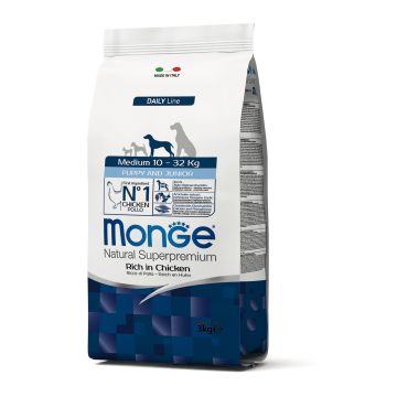 Monge Dog Puppy&Jun. Medium Chicken 3kg