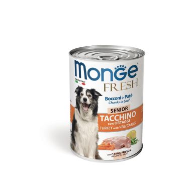 Monge Dog FRESH Senior Turkey&Veget 400g