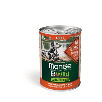 Monge Dog BWild Wet Adult Turkey 400g