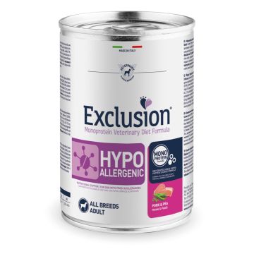 Exclusion Dog VET Adult All Br Pork 400g