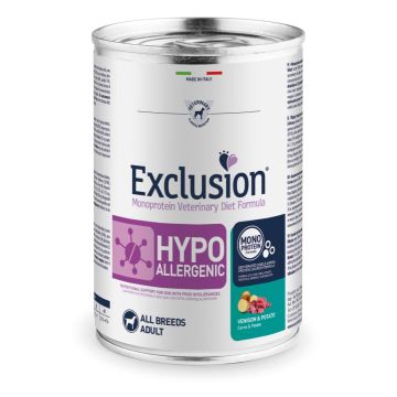 Exclusion Dog VET Ad All Br Venison 400g