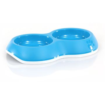 swisspet Lottchen Doppelnapf, blau