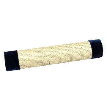 Säule Sisal mit Plüsch, blau D=12x50cm