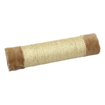 Säule Sisal mit Plüsch, beige D=12x50cm