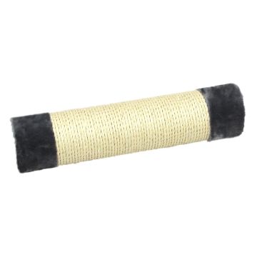Säule Sisal mit Plüsch, grau D=12x50cm