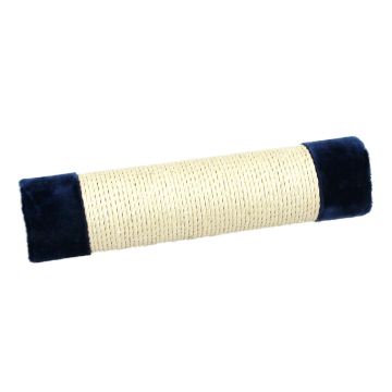 Säule Sisal mit Plüsch, blau D=12x60cm