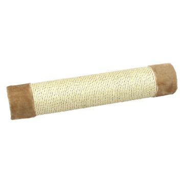 Säule Sisal mit Plüsch, beige D=12x60cm