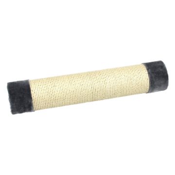Säule Sisal mit Plüsch, grau D=12x60cm