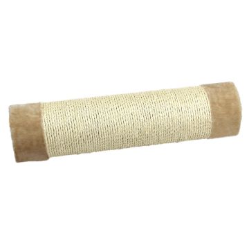 Säule Sisal mit Plüsch, beige D=15x60cm