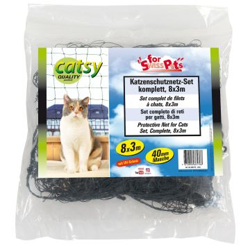 Katzen Netz Set Catsy kompl., 8x3m, oliv