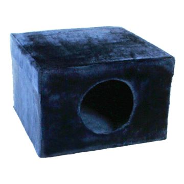 Höhle eckig, 1-Loch, 38x38x25cm, blau