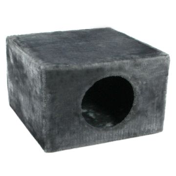 Höhle eckig, 1-Loch, 38x38x25cm, grau