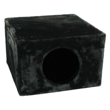 Höhle eckig, 1-Loch, 38x38x25cm, schwarz