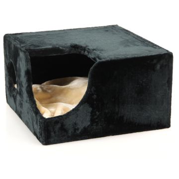 Chillout Box sw mit Kissen, 52x52x30cm