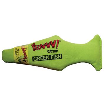 Yeowww Green Fish 17.5cm mit Catnip