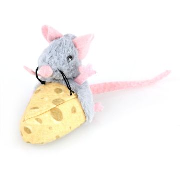 swisspet Plüsch-Rennmaus auf Käsestück