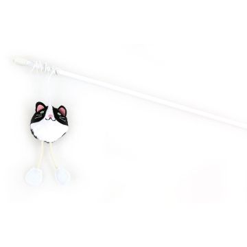 Katzenangel Mouse mit Raschel schwarz