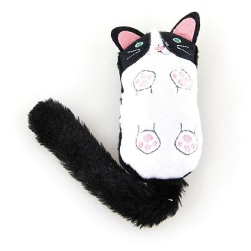Mini-Cat mit Raschel 25.5cm schwarz