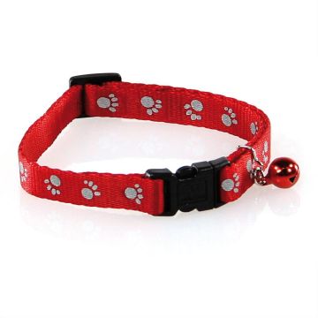 ReflectLine Katzenhalsband Paws, rot