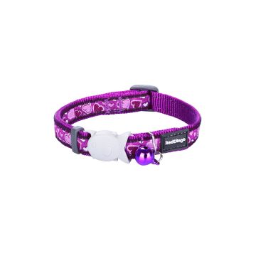 RedDingo Cat Collar Design Purple XS