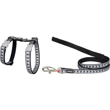 RD Cat Harness&Lead Reflec Fish Black XS