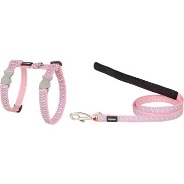 RD Cat Harness&Lead Reflec Ziggy Pink XS