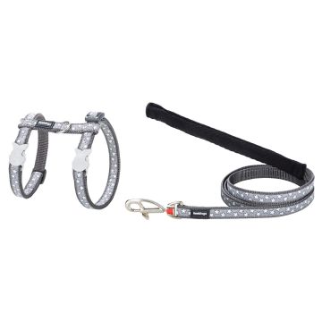 RD Cat Harness&Lead Star white C-Grey XS