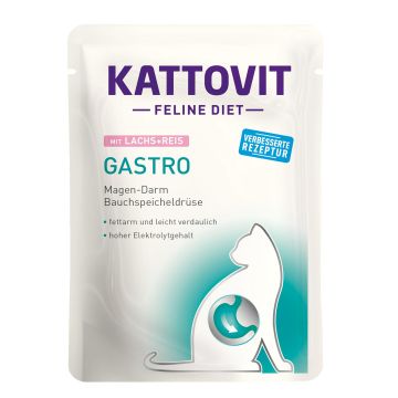 Kattovit Gastro Lachs&Reis Pouch 85g