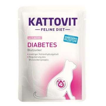 Kattovit Diabetes Lachs & Reis 85g