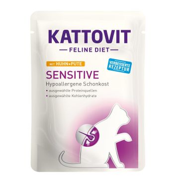 Kattovit Sensitive Huhn&Pute Pouch 85g