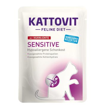 Kattovit Sensitive Huhn+Ente 85g Beutel