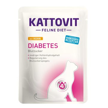Kattovit Diabetes Huhn Pouch 85g