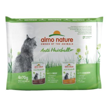 Almo Holistic Hairball Rind+Huhn 6x70g