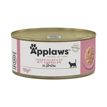 Applaws Tin Tuna Fillet&Prawn broth 156g