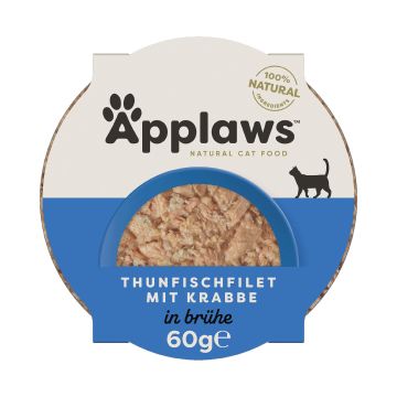 Applaws Cat Pot Tuna Fillets + Crab 60g