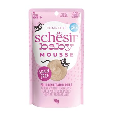 Schesir BABY MOUSSE Huhn&Hühnerleber 70g