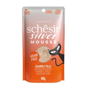 Schesir SILVER MOUSSE Lachs&Huhn 80g