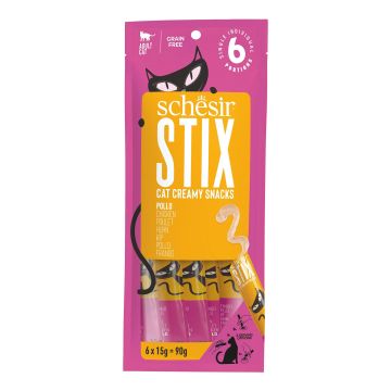 Schesir STIX Huhn 6x15g