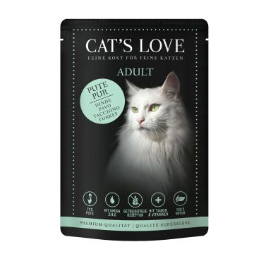 CATS LOVE Adult Truthahn Pur 85g