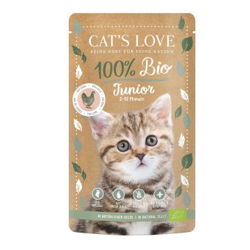 CATS LOVE JUNIOR BIO Geflügel 100g