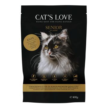 CATS LOVE Trocken Senior Ente 400g