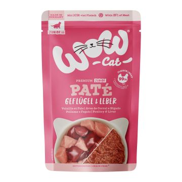 WOW CAT JUNIOR Geflügel&Leber 125g