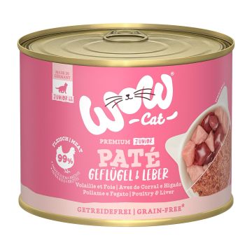WOW CAT JUNIOR Geflügel&Leber  200g