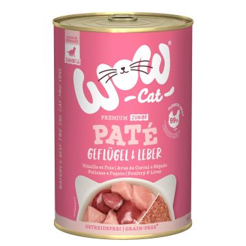 WOW CAT JUNIOR Geflügel&Leber 400g