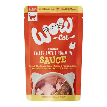 WOW CAT Ente&Huhn in Sauce 85g
