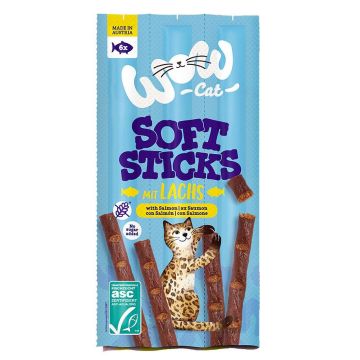 WOW Cat Soft Sticks Lachs 6x5g